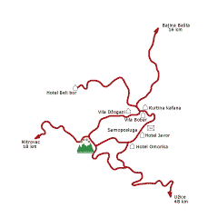 Mapa do Zelenih cardaka